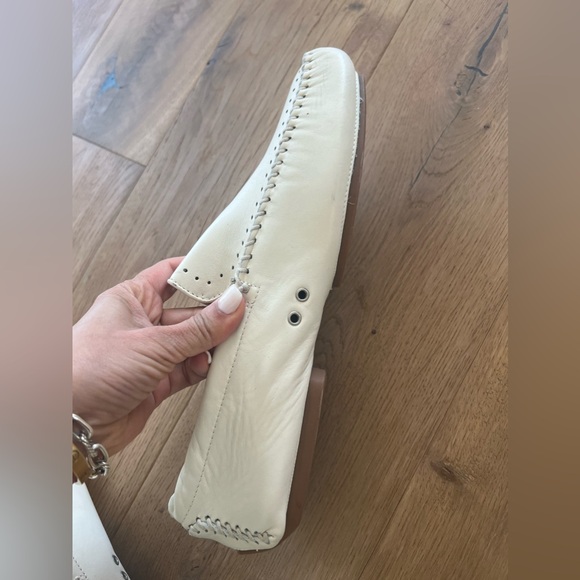 Bruno Magli White leather slip on. main image 9